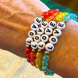New Super Cute Iridescent Blue Love Bracelet 2 for 12